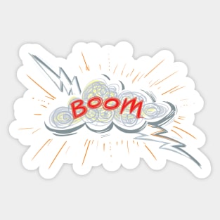 Boom Lightning Cloud Sticker